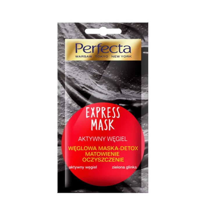 Dax Cosmetics Perfecta Express Mask aktywny węgiel-detox Matowienie, Oczyszczenie 8ml