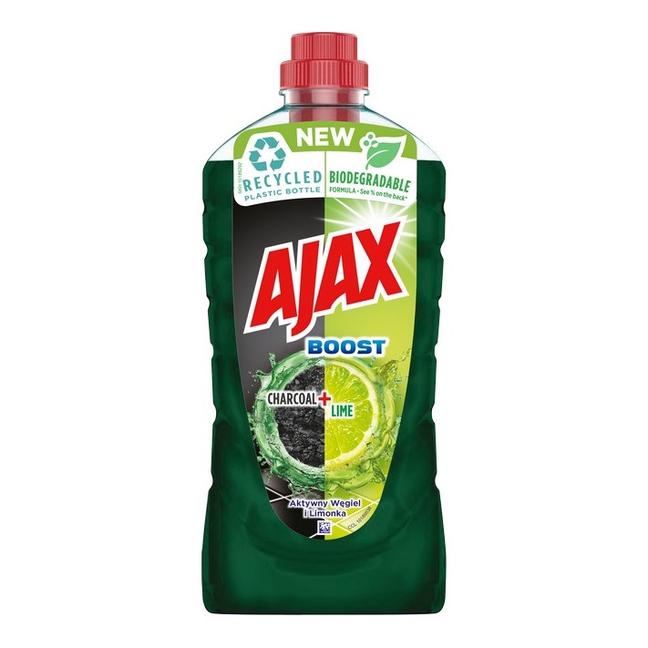 AJAX BOOST Płyn uniwersalny do mycia podłóg, CHARCOAL + LIME, 1 l 