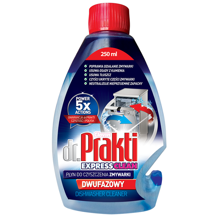 DR. PRAKTI Płyn dwufazowy do czyszczenia zmywarki, 250 ml   