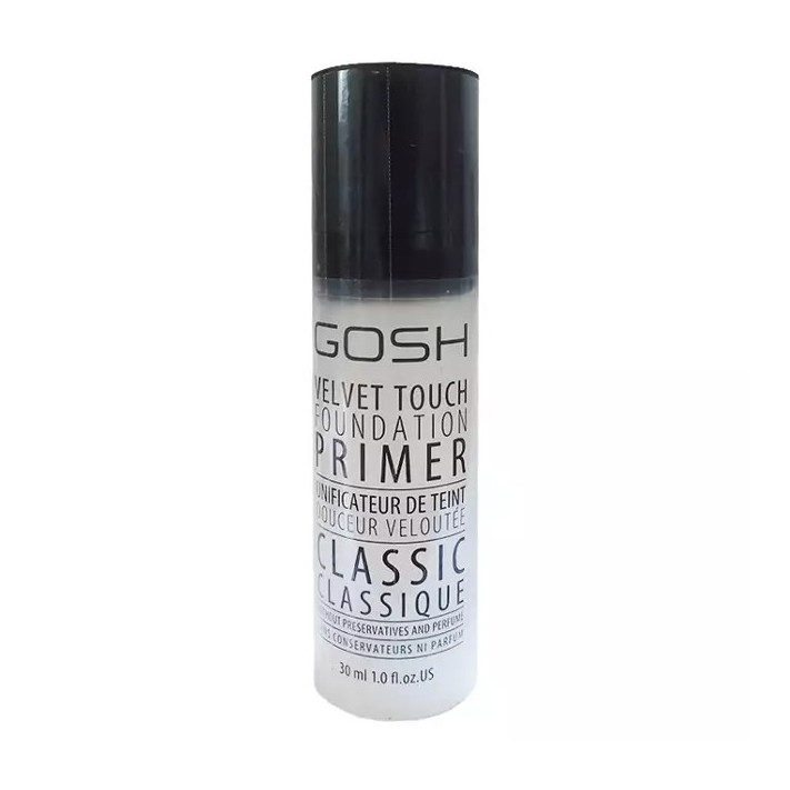 GOSH VELVET TOUCH FOUNDATION PRIMER CLASSIC Baza pod makijaż idealnie aksamitna, 30 ml 