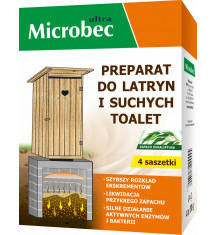 MICROBEC ULTRA Preparat do latryn i suchych toalet, 4x30 g