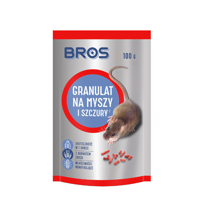 BROS Granulat na myszy i szczury, 100 g