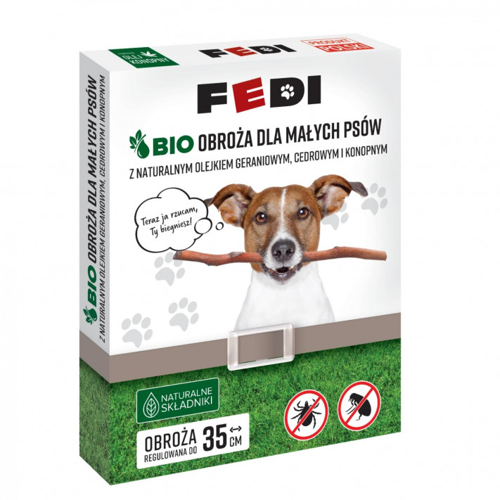 FEDI Obroża przeciw pchłom i kleszczom BIO dla małych psów, 1 szt