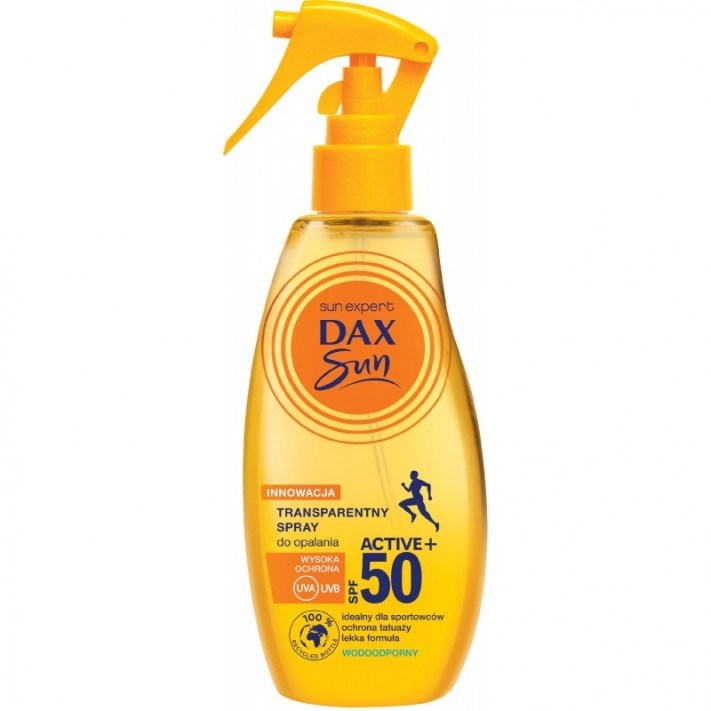 DAX SUN Transparentny spray do opalania ACTIVE + SPF 50, 200 ml