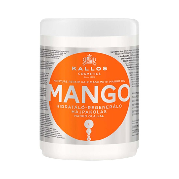 KALLOS Maska do włosów regenerująca MANGO, 1000 ml