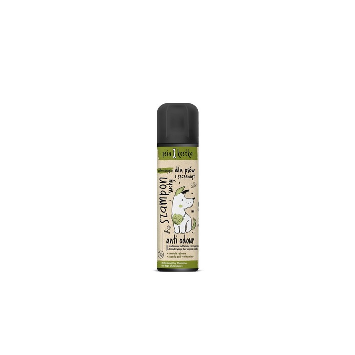 PSIA KOSTKA Suchy szampon dla psów i szczeniąt odświeżający ANTI ODOUR, 180 ml