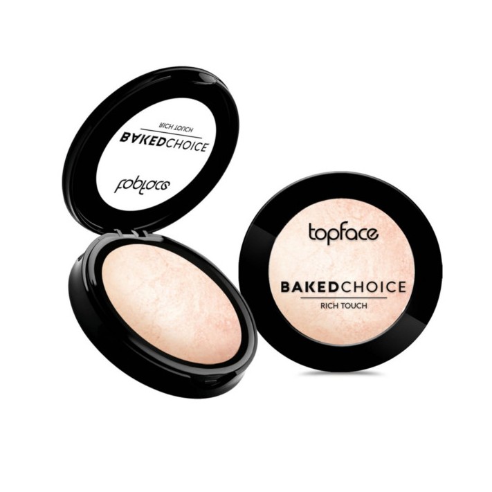 TOPFACE BAKED CHOICE RICH TOUCH HIGHLIGHTER - Rozświetlacz do twarzy nr 101, 6 g