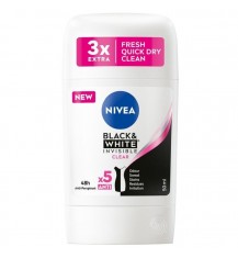 NIVEA Antyperspirant w sztyfcie BLACK & WHITE CLEAR, 50 ml