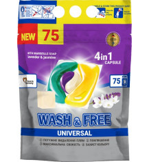 WASH&FREE 4w1 Uniwersalne kapsułki do prania LAWENDA...