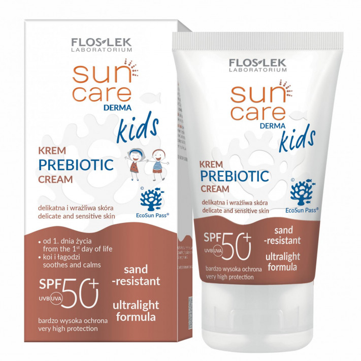 FLOSLEK SUN CARE DERMA KIDS Krem prebiotyczny dla dzieci SPF 50+, 50 ml