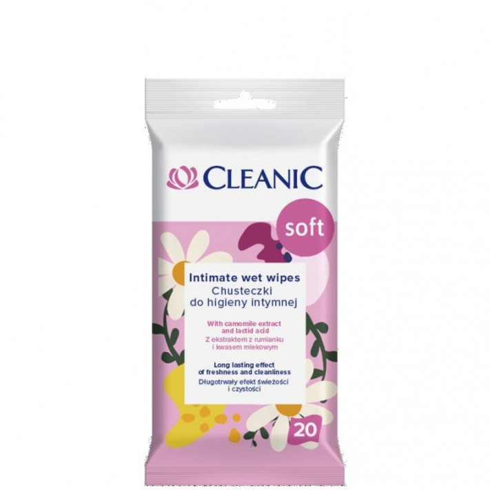 CLEANIC Chusteczki do higieny intymnej SOFT, 20 szt 