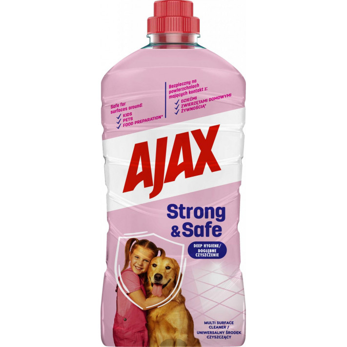 AJAX Płyn uniwersalny do czyszczenia wszystkich powierzchni STRONG & SAFE, 1 l