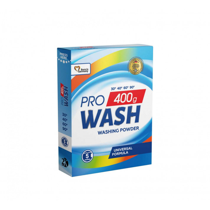 PRO WASH Uniwersalny proszek do prania 5 prań, 400 g