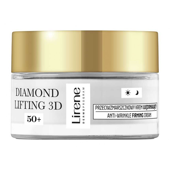 LIRENE DIAMOND LIFTING 3D Krem do twarzy na dzień i noc 50+ UJĘDRNIAJĄCY, 50 ml