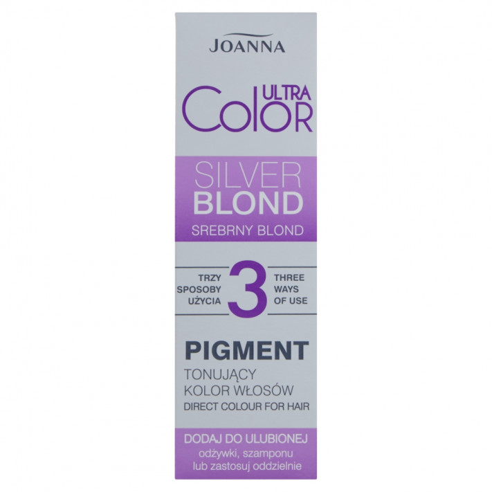 JOANNA ULTRA COLOR Pigment do włosów tonujący kolor SREBRNY BLOND, 100 ml 