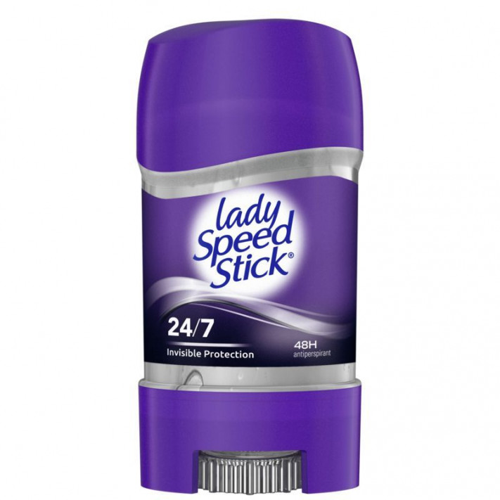 LADY SPEED STICK Antyperspirant w żelu dla kobiet 24/7 INVISIBLE, 65 g