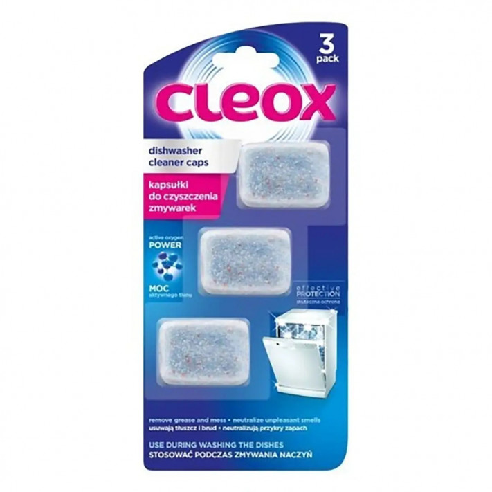 CLEOX Kapsułki do czyszczenia zmywarki, 3 szt 