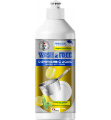 WASH&FREE Płyn do mycia naczyń CYTRYNA I MIĘTA, 500 g