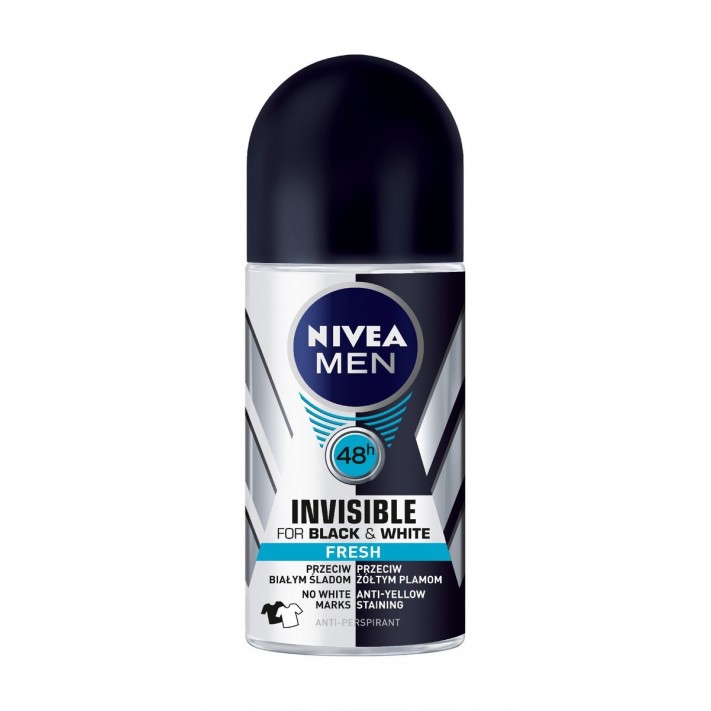 NIVEA MEN Antyperspirant w kulce INVISIBLE FRESH, 50 ml