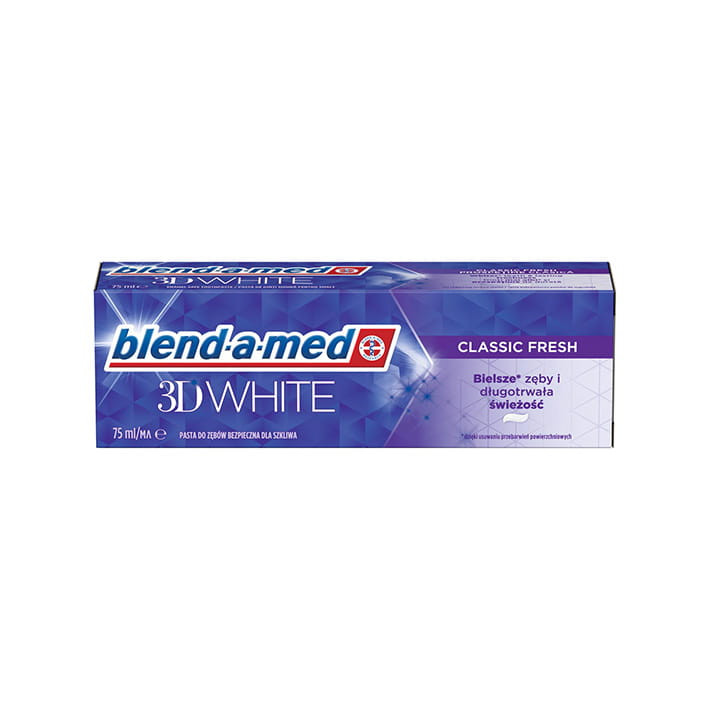 BLEND-A-MED 3D WHITE Pasta do zębów CLASSIC FRESH, 75 ml
