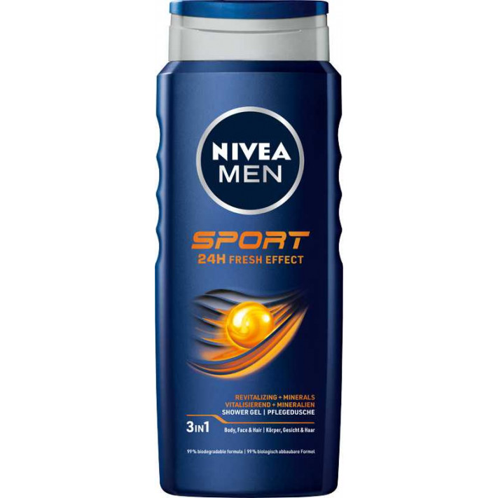 NIVEA MEN Żel pod prysznic 3w1 SPORT, 500 ml