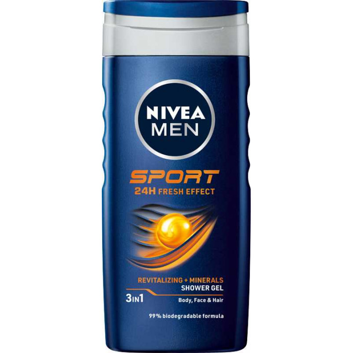 NIVEA MEN Żel pod prysznic 3w1 SPORT, 250 ml