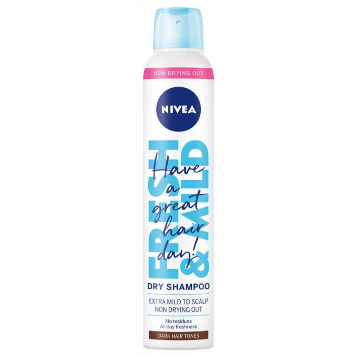 NIVEA Suchy szampon do włosów dla brunetek FRESH & MILD, 200 ml
