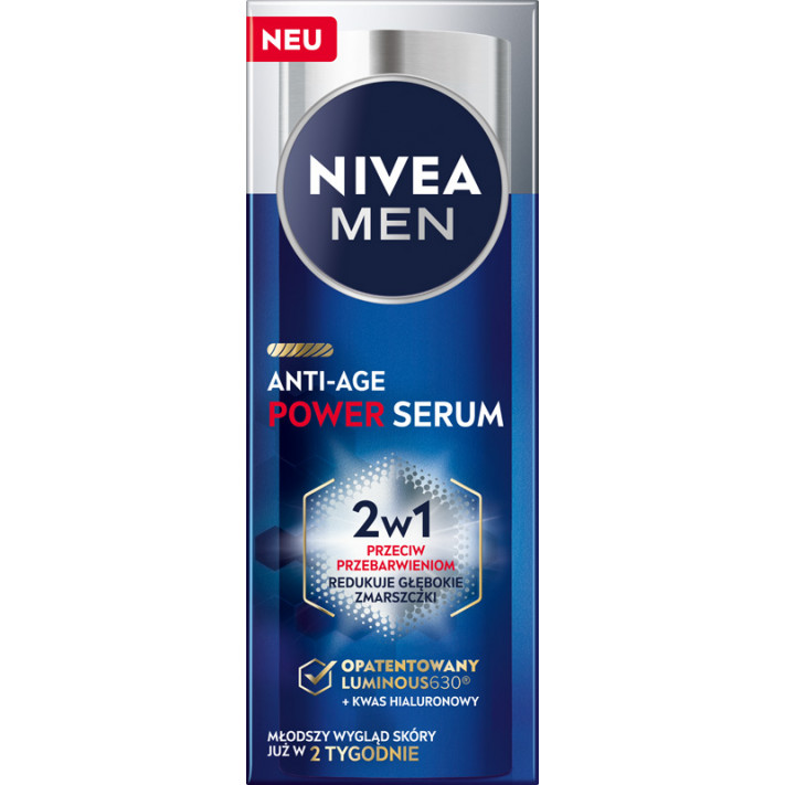 NIVEA MEN ANTI-AGE POWER Serum do twarzy 2w1 PRZECIW PRZEBARWIENIOM, 30 ml 