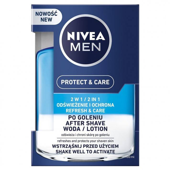 NIVEA MEN Woda po goleniu 2w1 PROTECT & CARE, 100 ml