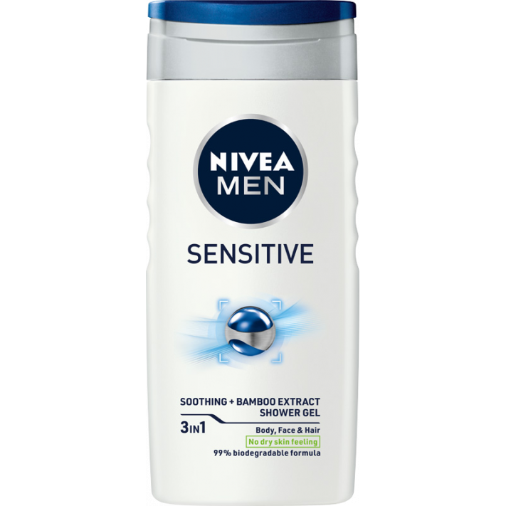 NIVEA MEN Żel pod prysznic 3w1 SENSITIVE, 250 ml