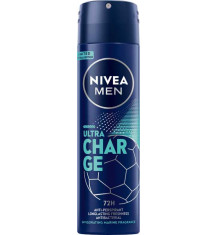 NIVEA MEN Antyperspirant męski w sprayu ULTRA CHARGE, 150 ml