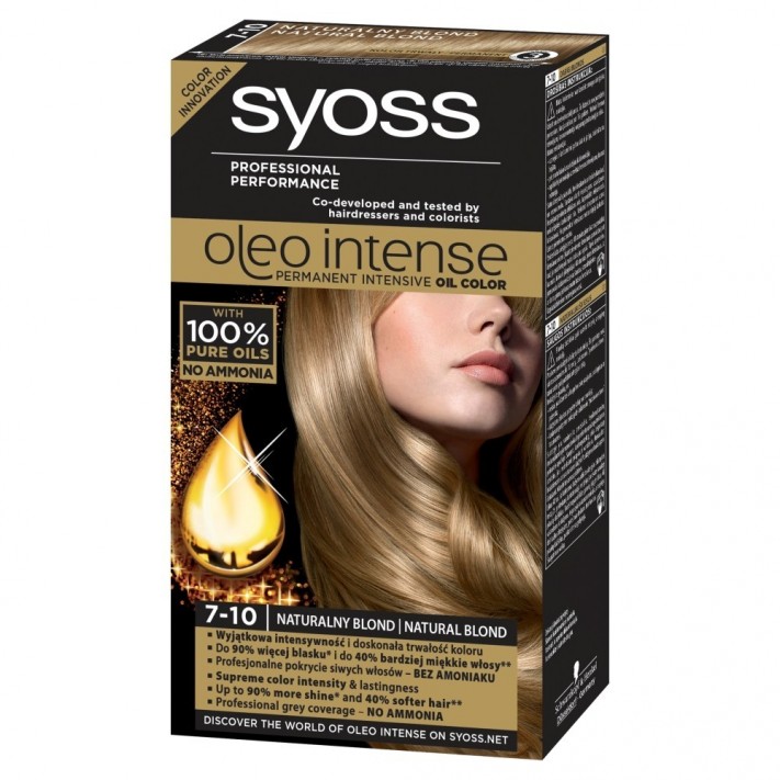 SYOSS OLEO INTENSE Farba do włosów 7-10 NATURALNY BLOND