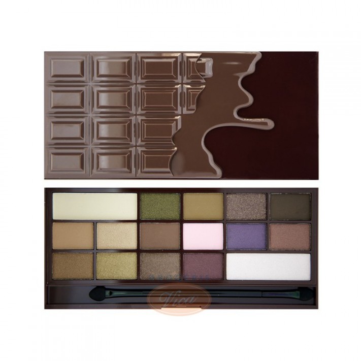 MAKEUP REVOLUTION I Love Make Up Palette Zestaw cieni do powiek Heart chocolate (16 kolorów), 22 g