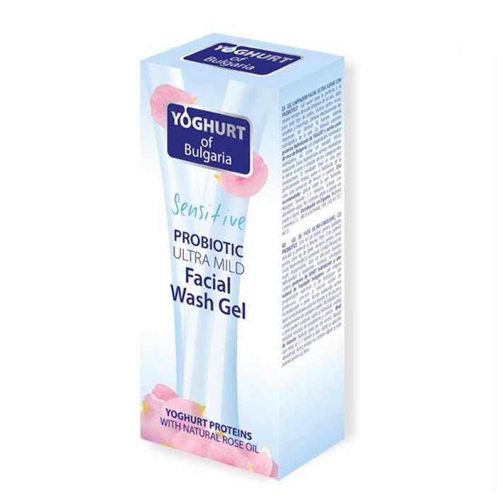 YOGHURT Probiotyczny ULTRA łagodny żel do mycia twarzy z olejkiem różanym, 230ml