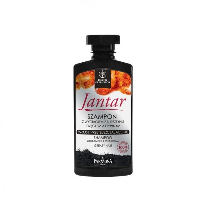 Farmona Jantar Szampon do włosów przetłuszczających się z aktywnym węglem, 330 ml