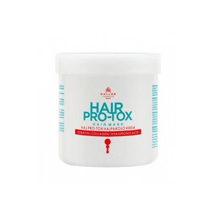 KALLOS Maska do włosów z keratyną, kolagenem i kwasem hialuronowym HAIR PRO-TOX, 1000 ml